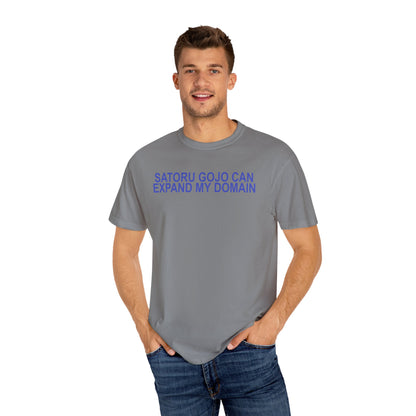 Expand my domain shirt Funny Gojos T-shirt Satorus merch for men women subtle minimal purple