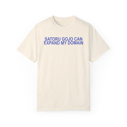 Expand my domain shirt Funny Gojos T-shirt Satorus merch for men women subtle minimal purple