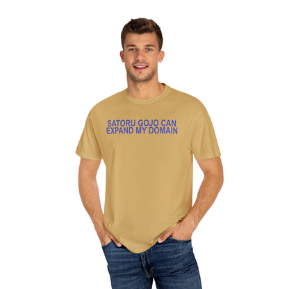 Expand my domain shirt Funny Gojos T-shirt Satorus merch for men women subtle minimal purple