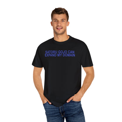 Expand my domain shirt Funny Gojos T-shirt Satorus merch for men women subtle minimal purple
