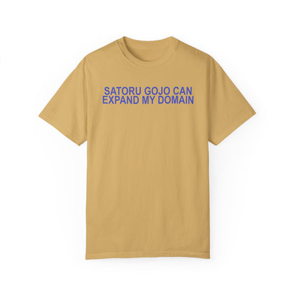Expand my domain shirt Funny Gojos T-shirt Satorus merch for men women subtle minimal purple