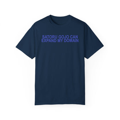 Expand my domain shirt Funny Gojos T-shirt Satorus merch for men women subtle minimal purple