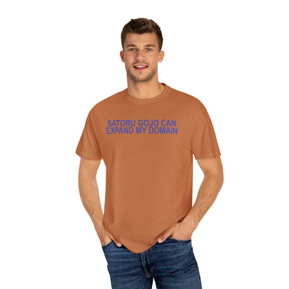 Expand my domain shirt Funny Gojos T-shirt Satorus merch for men women subtle minimal purple