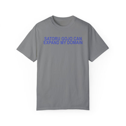 Expand my domain shirt Funny Gojos T-shirt Satorus merch for men women subtle minimal purple