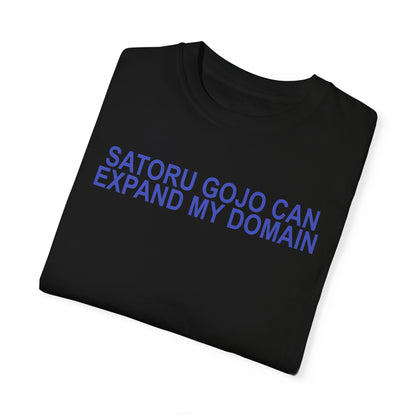 Expand my domain shirt Funny Gojos T-shirt Satorus merch for men women subtle minimal purple