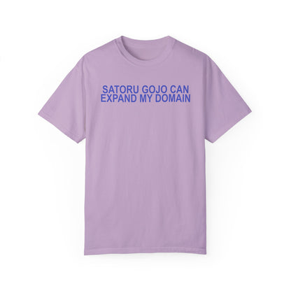 Expand my domain shirt Funny Gojos T-shirt Satorus merch for men women subtle minimal purple