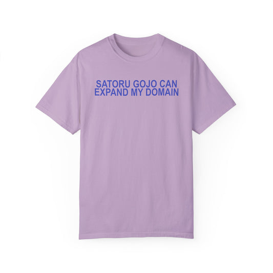 Expand my domain shirt Funny Gojos T-shirt Satorus merch for men women subtle minimal purple