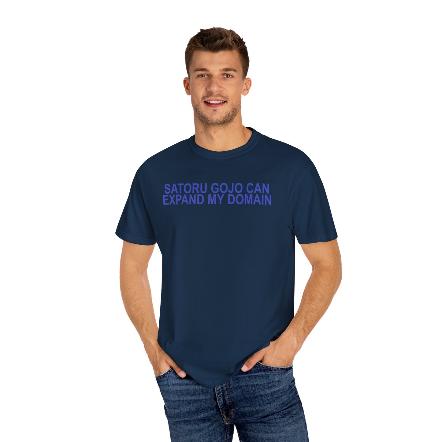 Expand my domain shirt Funny Gojos T-shirt Satorus merch for men women subtle minimal purple