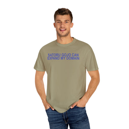 Expand my domain shirt Funny Gojos T-shirt Satorus merch for men women subtle minimal purple