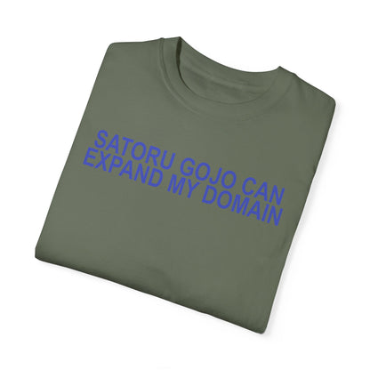 Expand my domain shirt Funny Gojos T-shirt Satorus merch for men women subtle minimal purple