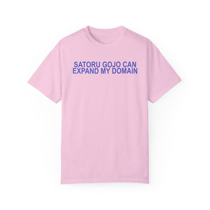 Expand my domain shirt Funny Gojos T-shirt Satorus merch for men women subtle minimal purple