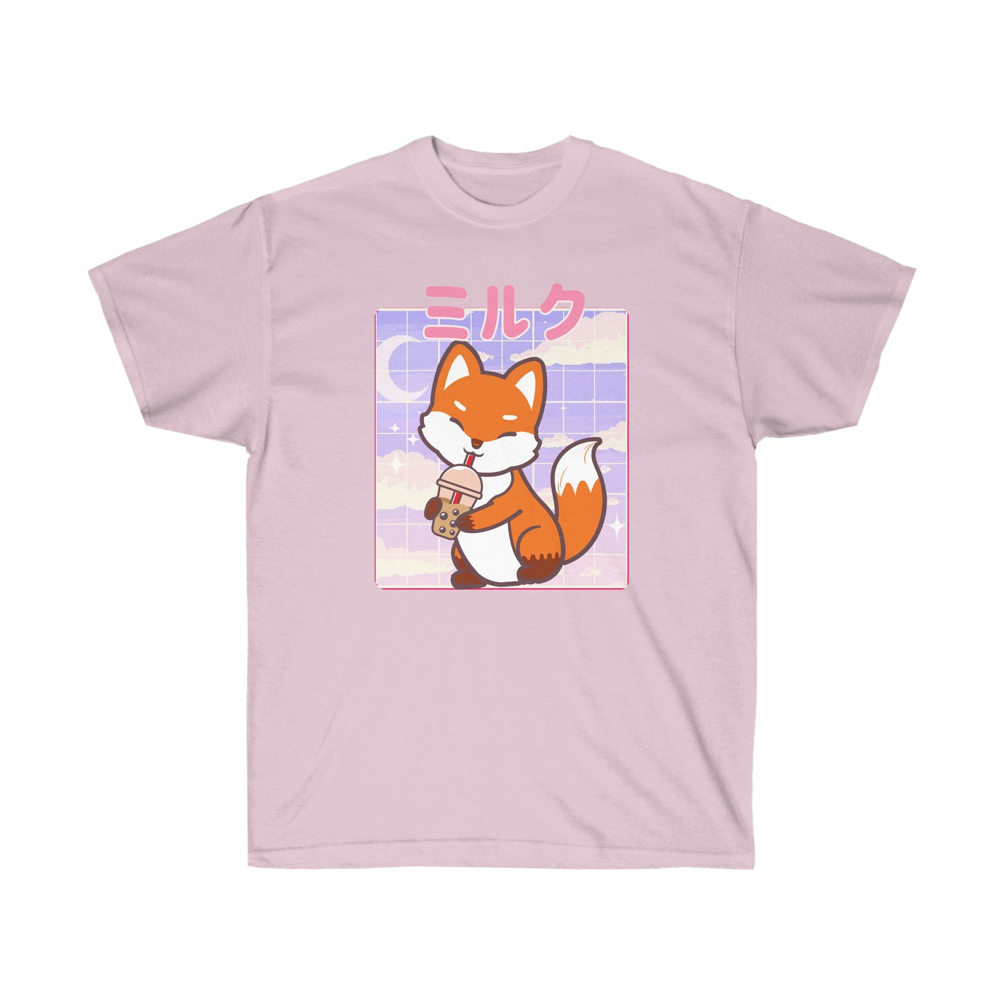 Kawaii Fox shirt Cute Chibi Japanese Yume Kawaii shirt Boba Tea Kawaii clothing T-shirt clothing Fairy kei