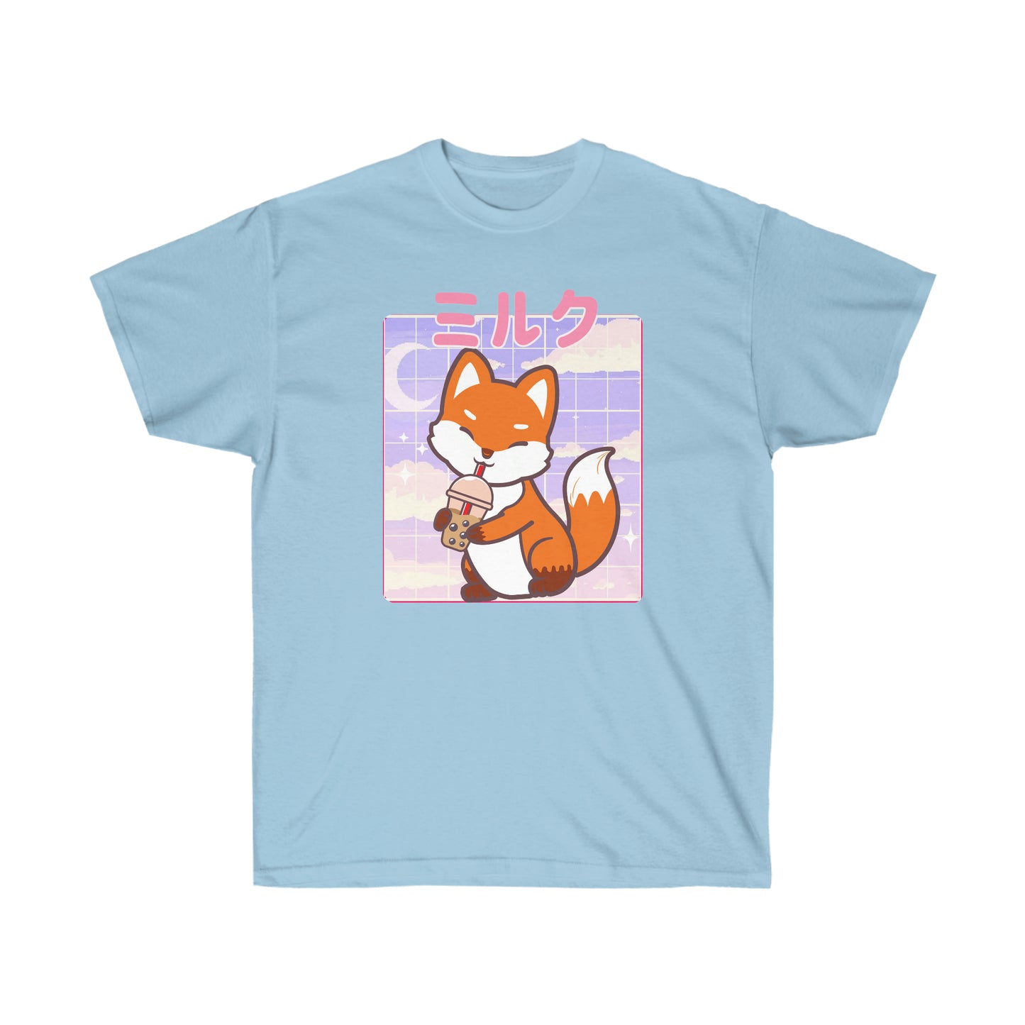 Kawaii Fox shirt Cute Chibi Japanese Yume Kawaii shirt Boba Tea Kawaii clothing T-shirt clothing Fairy kei