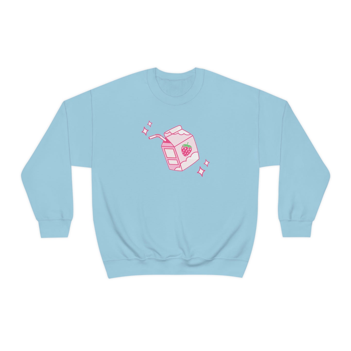 Strawberry Milk Sweatshirt Kawaii Anime Kawaii Clothing Kawaii Anime Japanese Hoodie Harajuku Clothing Aesthetic Cute Gift