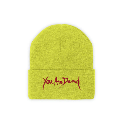 You are dead Resident Embroidered Beanie Embroiderry