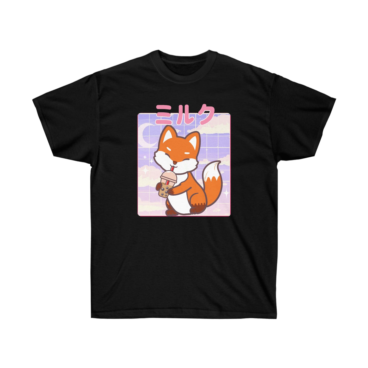 Kawaii Fox shirt Cute Chibi Japanese Yume Kawaii shirt Boba Tea Kawaii clothing T-shirt clothing Fairy kei