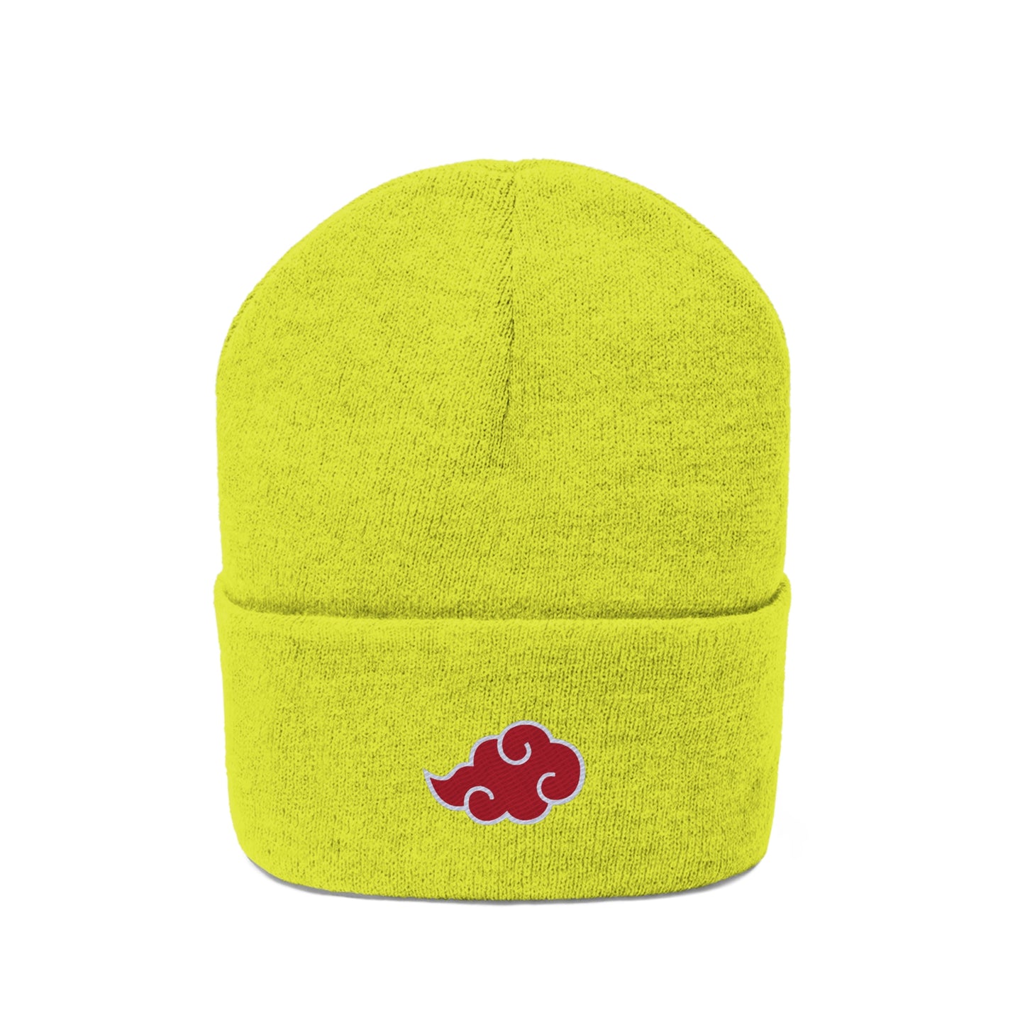 Anime Cloud Embroidered Beanie red white