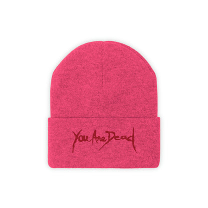 You are dead Resident Embroidered Beanie Embroiderry