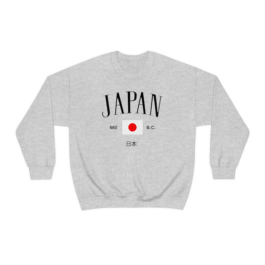 Japan Sweatshirt Tokyo Japanese Flag Soft Comfortable Crewneck Pullover Unisex 90s College style