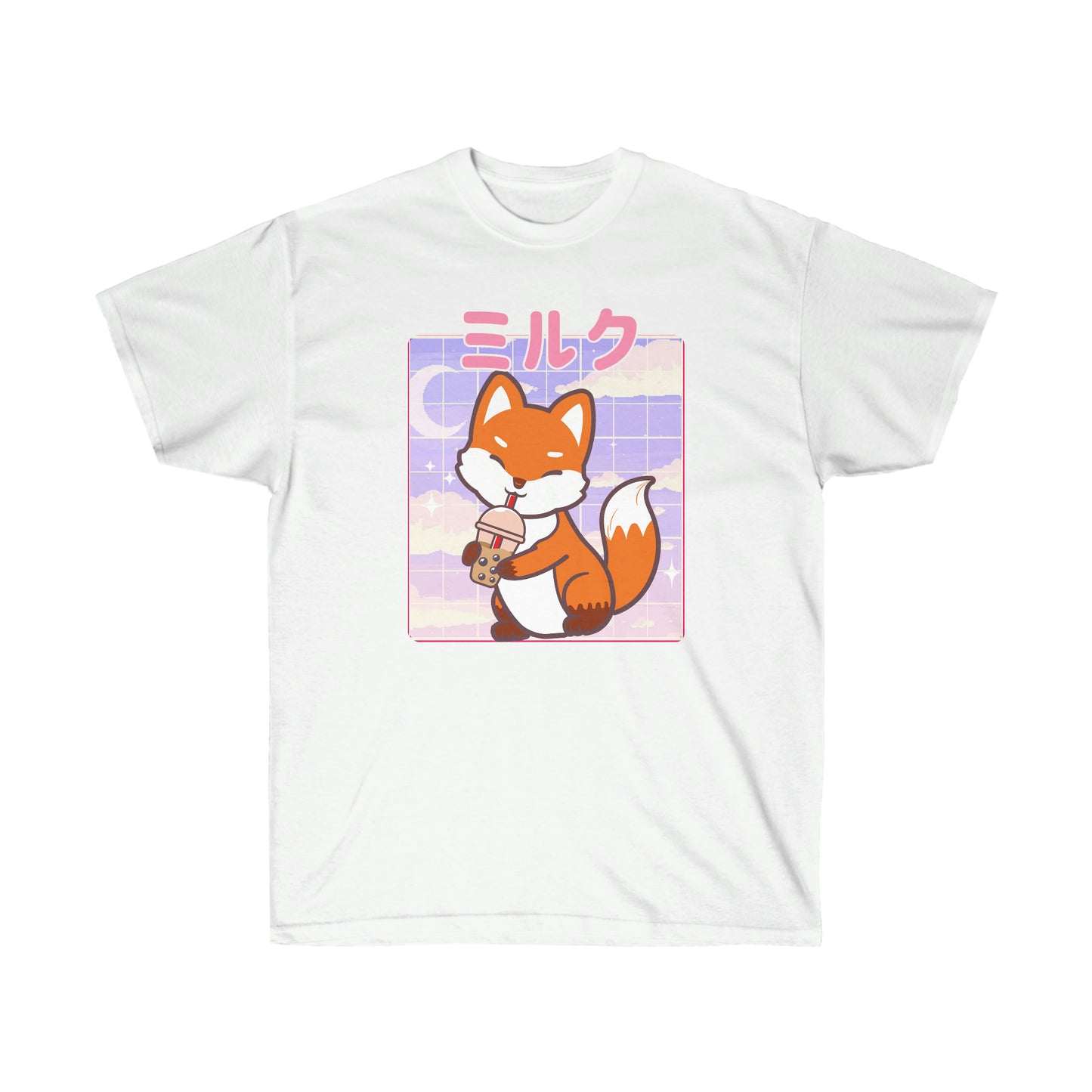 Kawaii Fox shirt Cute Chibi Japanese Yume Kawaii shirt Boba Tea Kawaii clothing T-shirt clothing Fairy kei