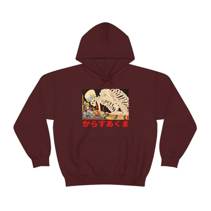 Japan Skeleton Streetwear hoodie Japanese Demon Yokai Oni Masked Y2K 90s