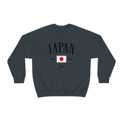 Japan Sweatshirt Tokyo Japanese Flag Soft Comfortable Crewneck Pullover Unisex 90s College style