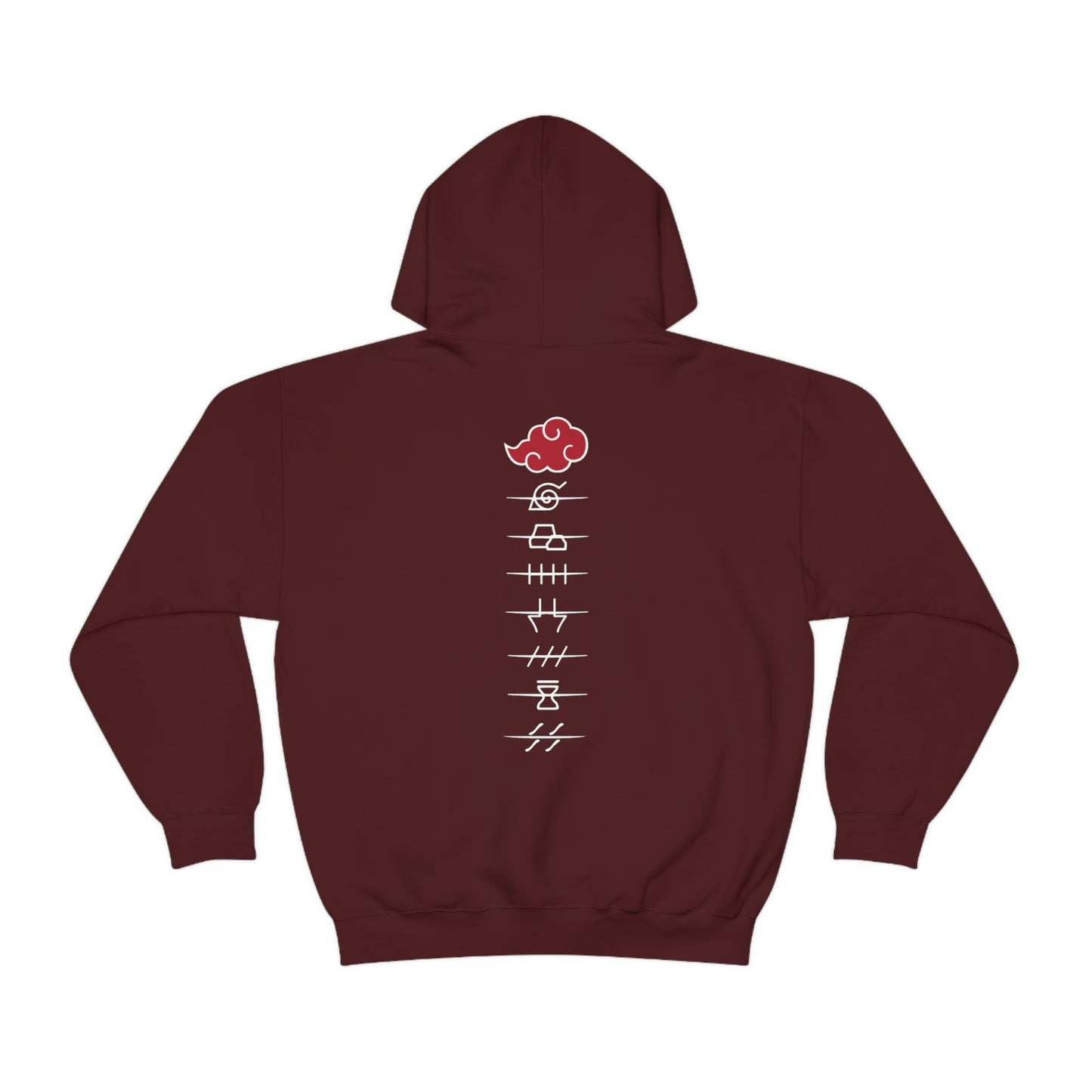 Red Cloud Front and back Japanese Hoodies Akatski Cloud Symbol Women Men Hoodie
