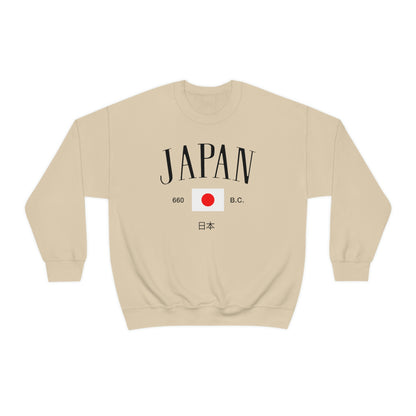 Japan Sweatshirt Tokyo Japanese Flag Soft Comfortable Crewneck Pullover Unisex 90s College style
