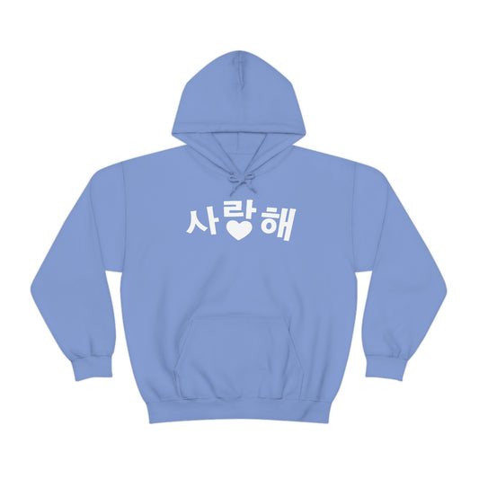i love you hoodie  saranghae kpop I love you in korean kdrama K-pop cute kawaii hoodies