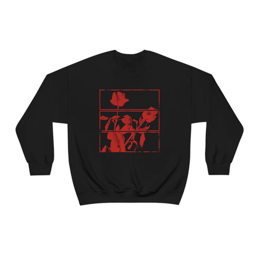 Red Roses sweatshirt Pastel Goth tee Gothic Soft Grunge Urban Streetwear Alternative Fashion japanese sweater Minimalist Street Wear Japan