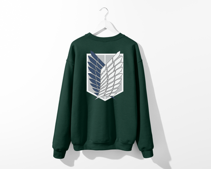 Wings of Freedom front and back Anime Manga Titan Sweatshirt Fan Gift Unisex