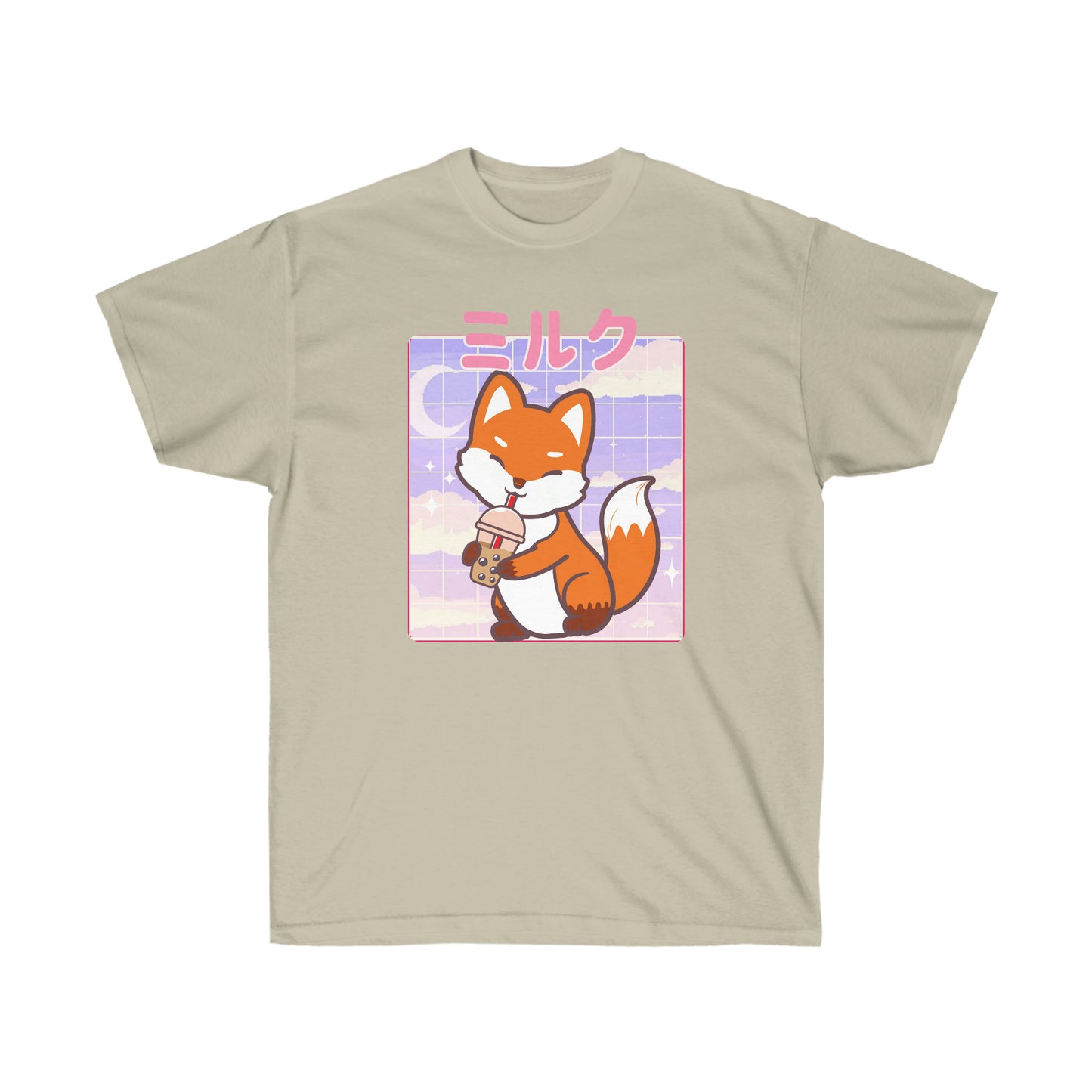 Kawaii Fox shirt Cute Chibi Japanese Yume Kawaii shirt Boba Tea Kawaii clothing T-shirt clothing Fairy kei