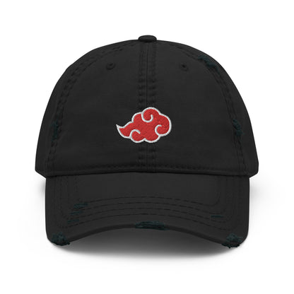 Anime Cloud Embroidered Distressed Dad Hat