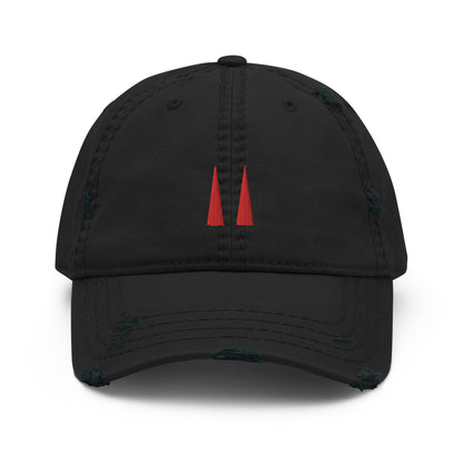 Powers Zero horns Distressed Dad Hat embroidered