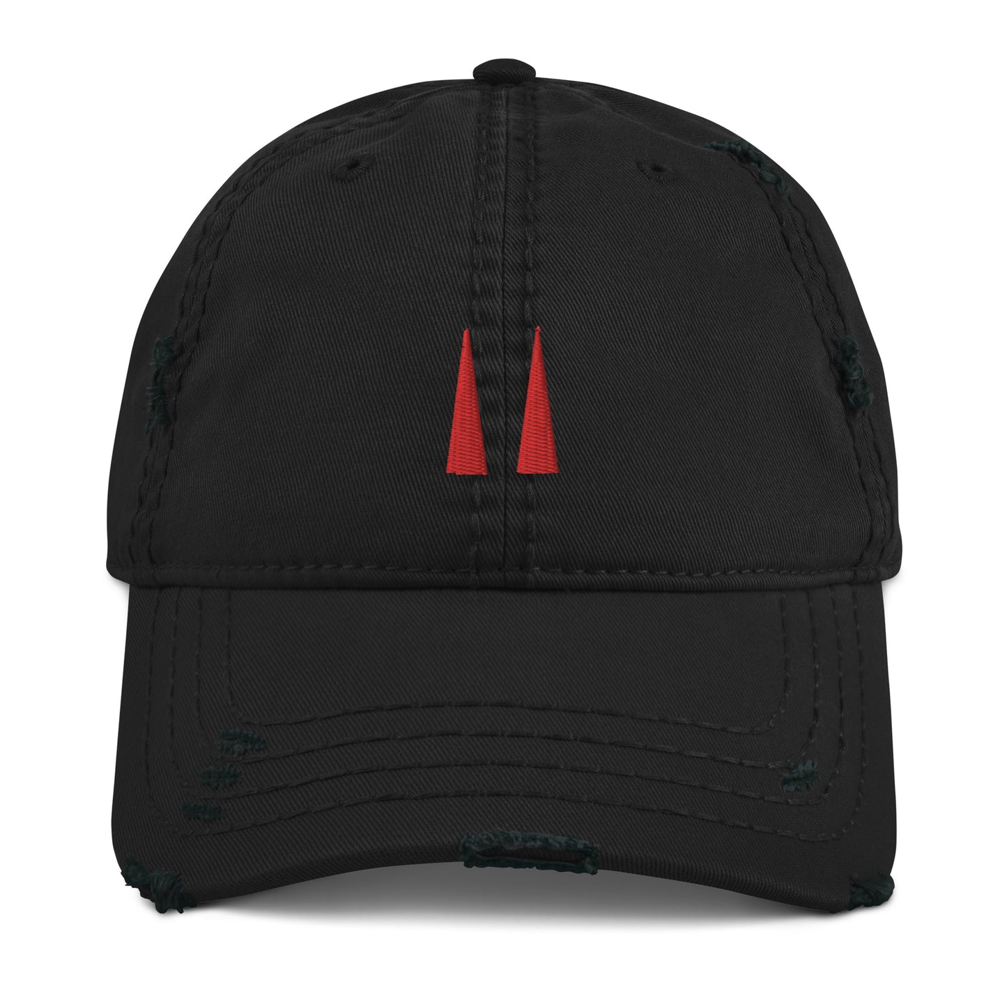 Powers Zero horns Distressed Dad Hat embroidered