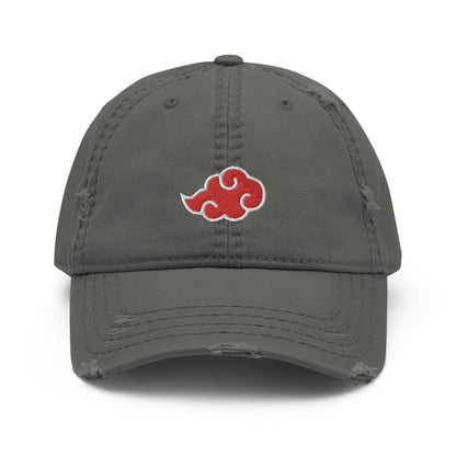 Anime Cloud Embroidered Distressed Dad Hat