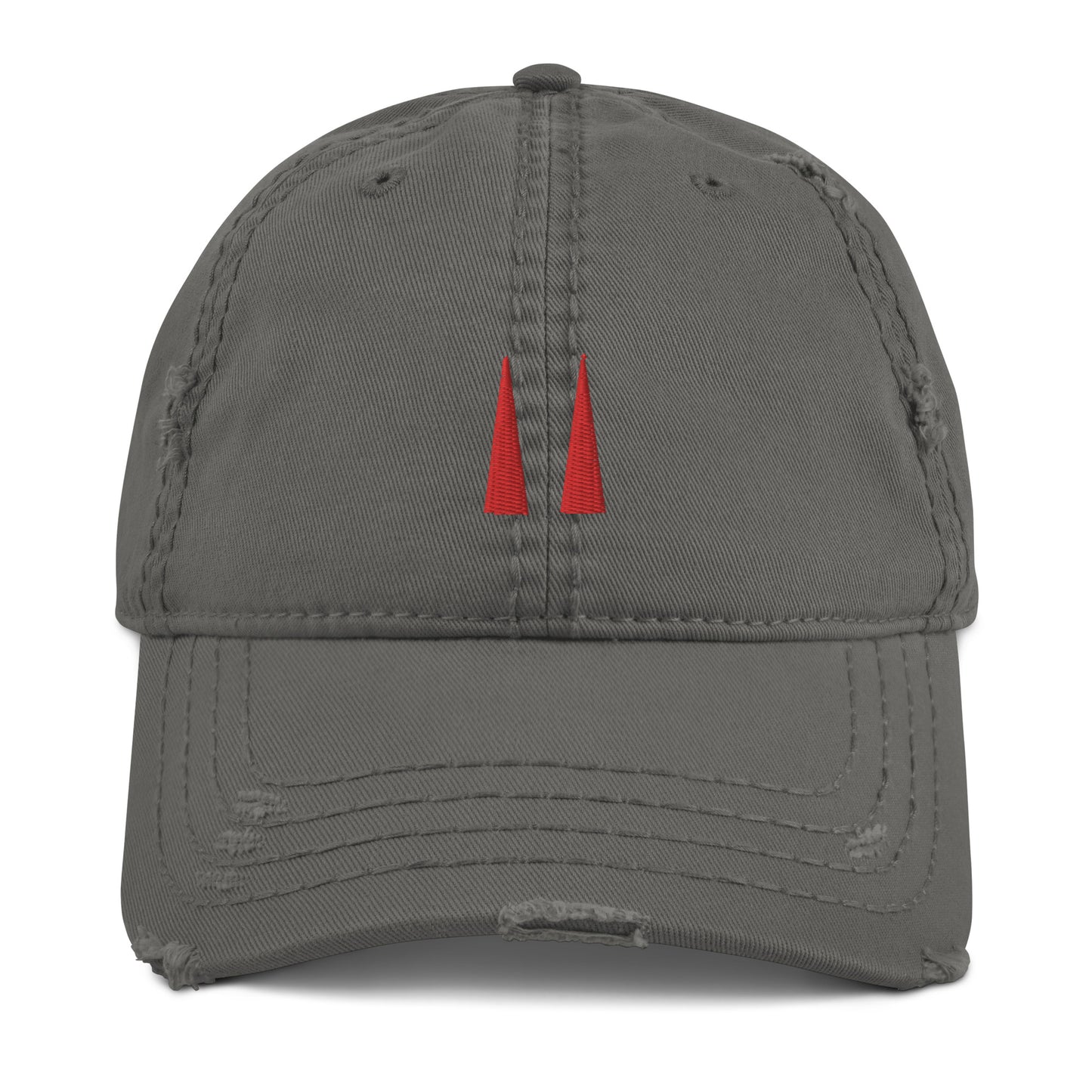 Powers Zero horns Distressed Dad Hat embroidered