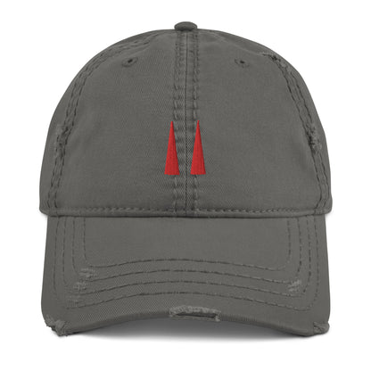 Powers Zero horns Distressed Dad Hat embroidered