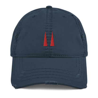 Powers Zero horns Distressed Dad Hat embroidered