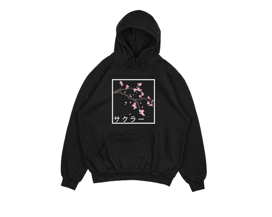 Sakura Artwork Hoodie Japanese Cherry Blossom Aesthetic Hoodie Cherry Blossoms sweatshirt hooded