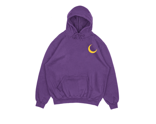 Tsukishimas Purple moon hoodie Anime island Minimal Anime Merch