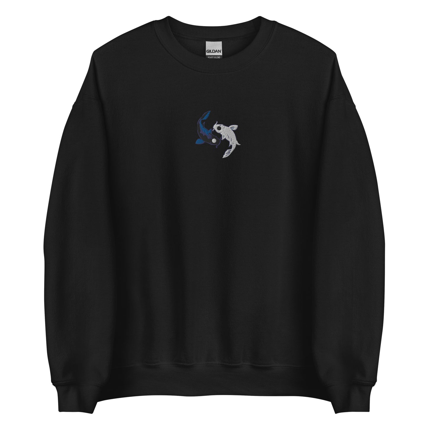 Koi fishes yin yang embroidered Embroiderry Sweatshirt Moon Spirit Oasis