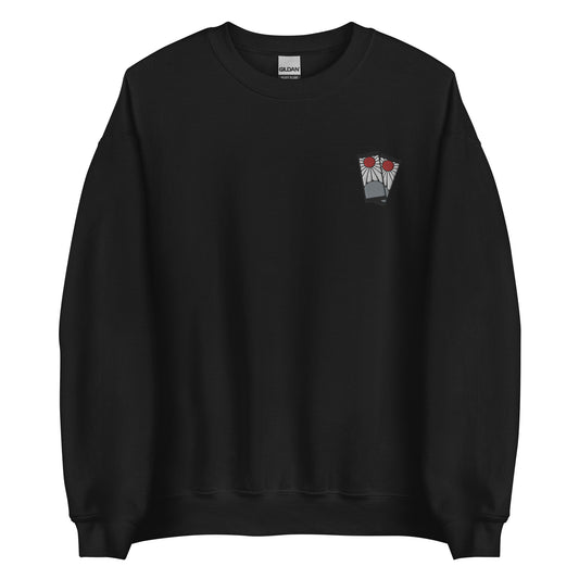 Hana fuda Sweatshirt Earrings Demon crew neck embroidered Sweater