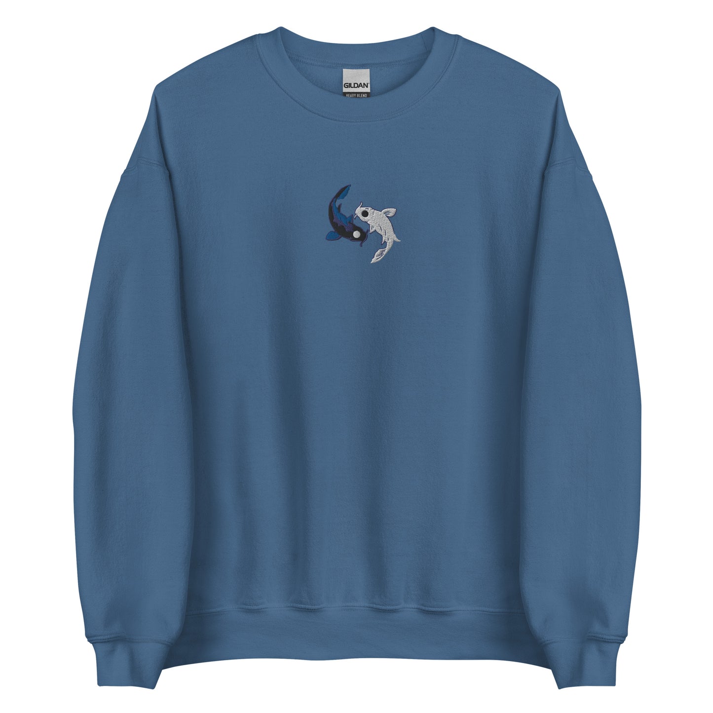 Koi fishes yin yang embroidered Embroiderry Sweatshirt Moon Spirit Oasis