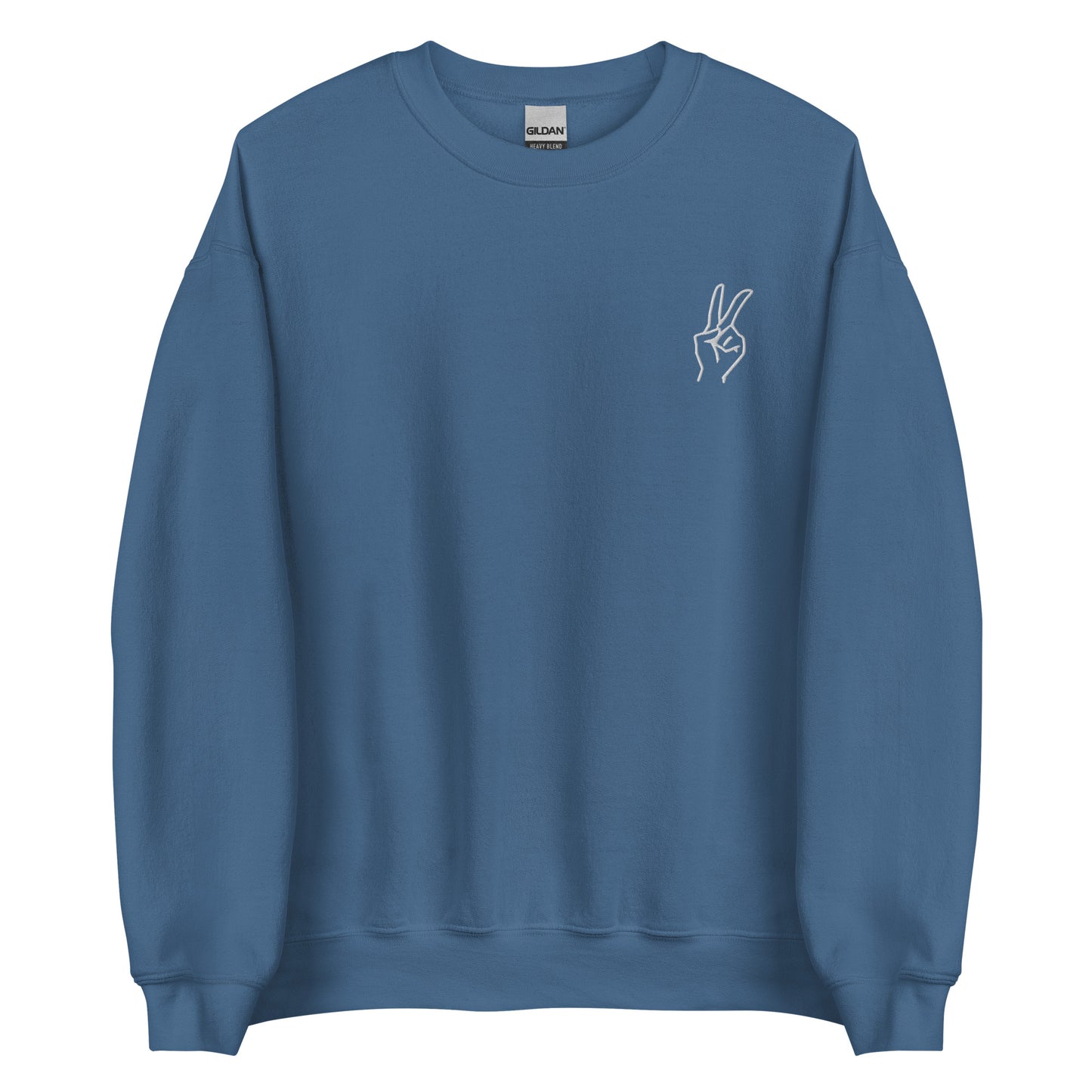 Embroidery Peace Hand Sweatshirt Anime Hooded Kpop Korean Love crew neck