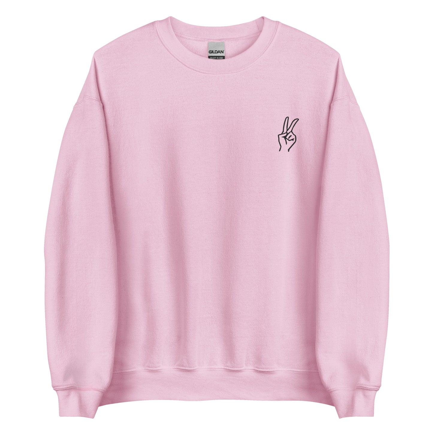 Embroidery Peace Sweatshirt Hand Anime Hooded Kpop Korean Love crew neck embroidered