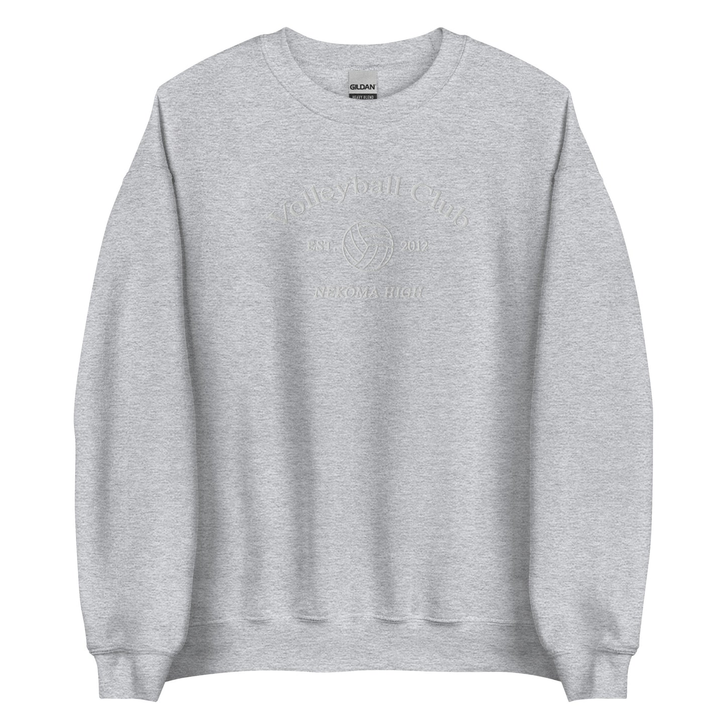 Nekomas Volleyball Club Crewneck College Sports Sweatshirt Embroidered Subtle Anime Merch Sweater