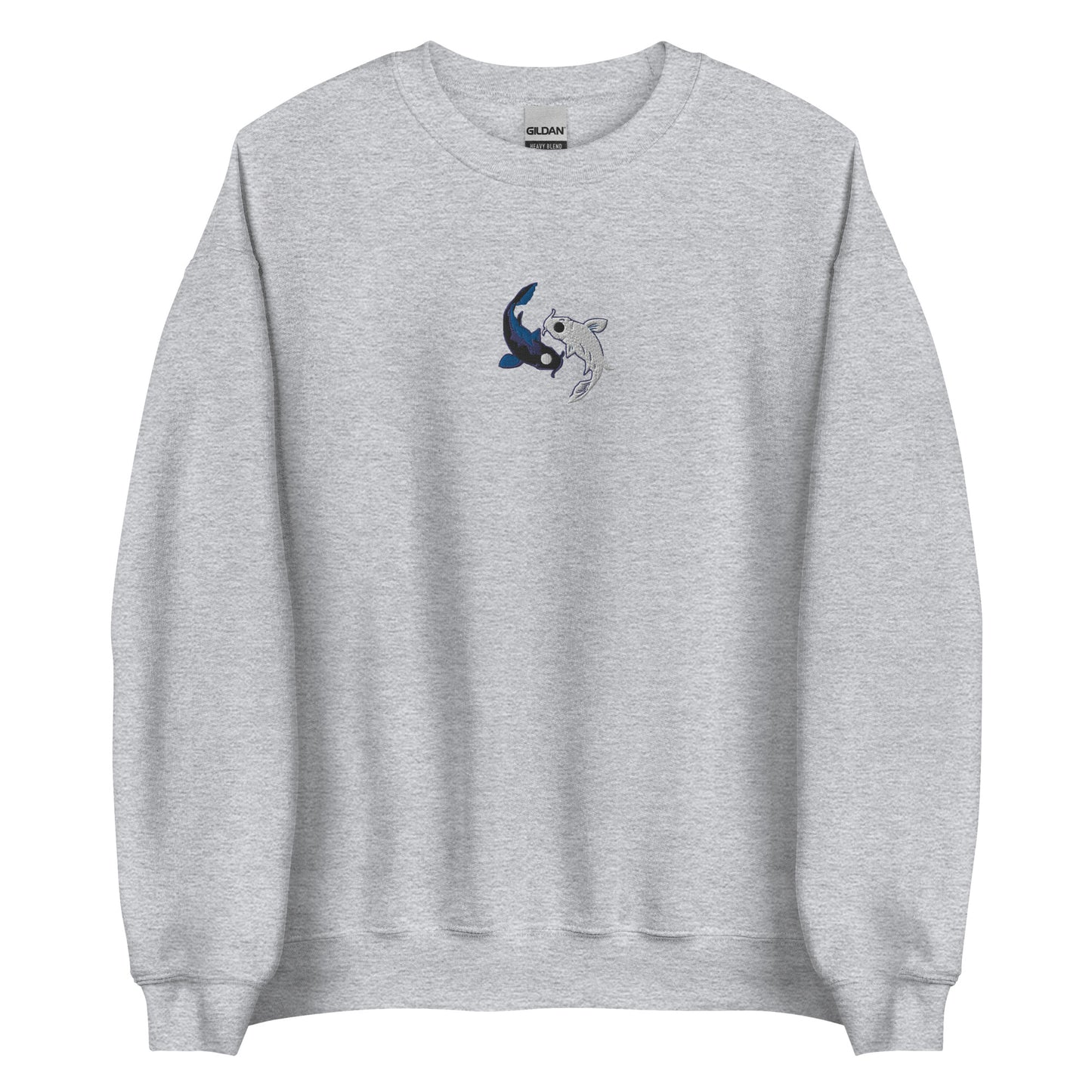 Koi fishes yin yang embroidered Embroiderry Sweatshirt Moon Spirit Oasis