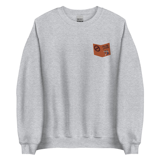 Ka Kashi's book Sweatshirt orange crew neck sweater