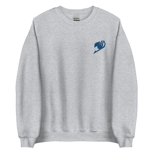 Fairy Tattoo Anime Embroidery Sweatshirt Blue